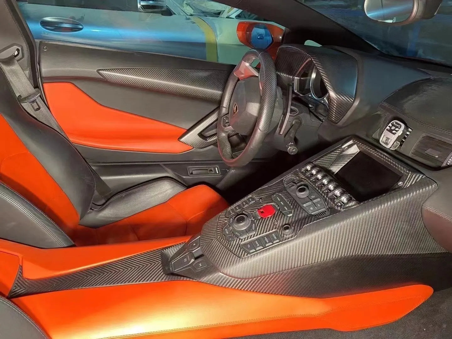 Lamborghini Aventador Carbon Fiber Center Cover Trim
