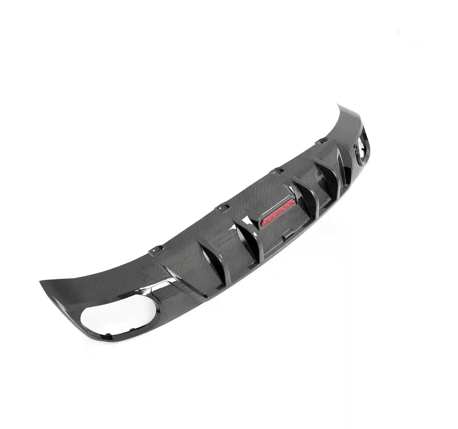 Prepreg Carbon Fiber Rear Diffuser w/led - Audi Q8 2020+