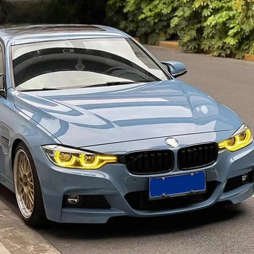 CSL Yellow DRL Headlight Modules Angel Eyes - BMW 3 Series F30 F31 LCI LED Headlight 2016-18