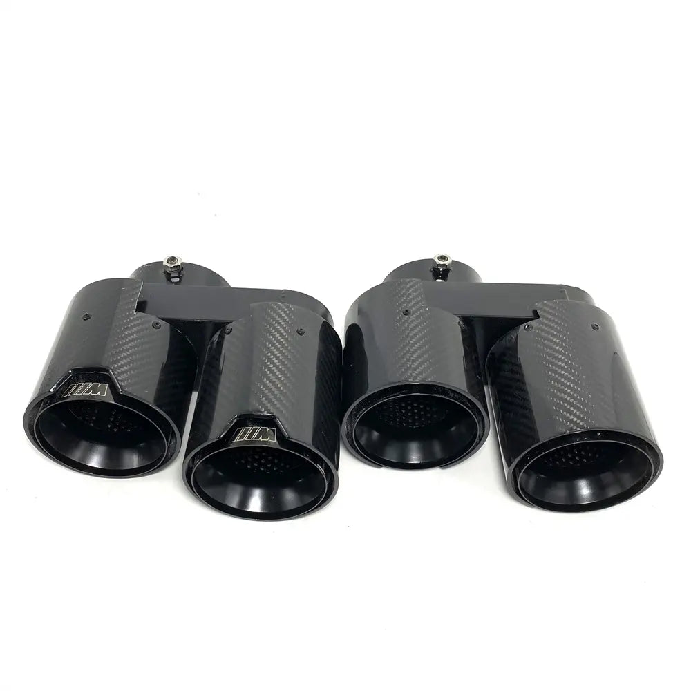 Carbon Fiber Quad Style Exhaust Tips - BMW G05 X5 G06 X6 G07 X7 2019+