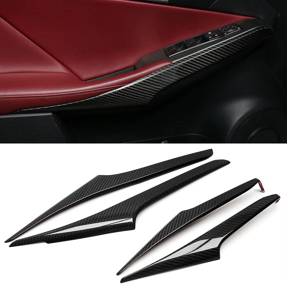 Carbon Fiber Interior Door Panel Trim Set - Lexus IS 300 350 IS250 200t 350F F Sport 2013-2019