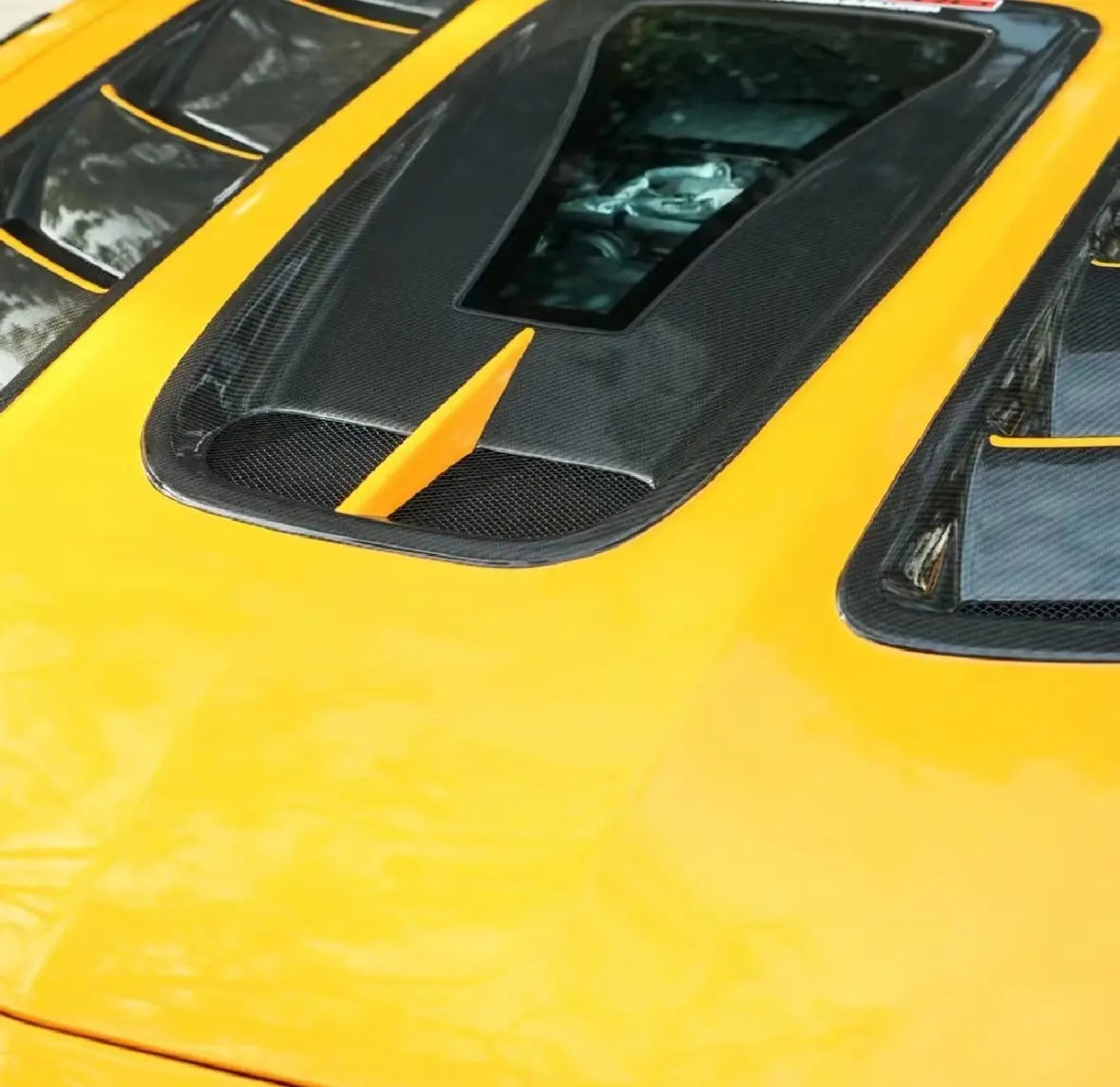 Carbon Fiber Vented Hood W/ Transparent Window V2 - Mercedes GT/GTR/GTS/GTC