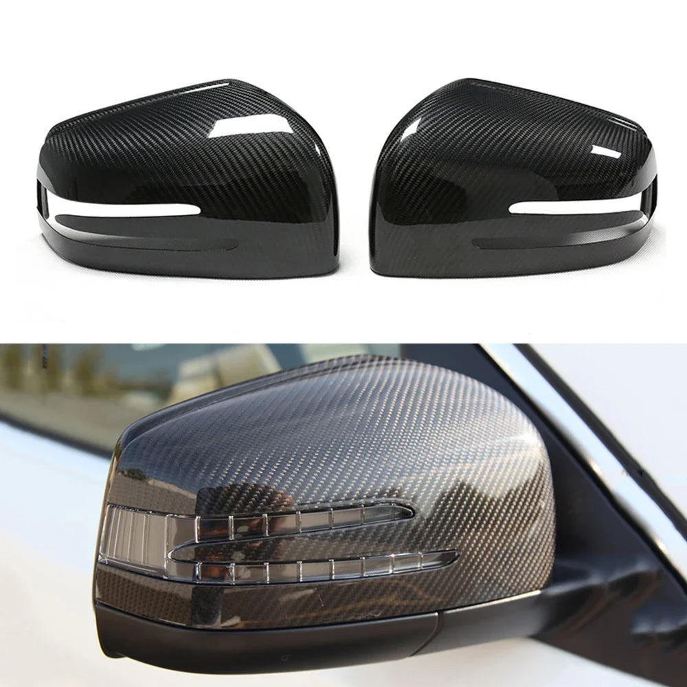 Carbon fiber Mirror Caps Replacement -Carbon Fiber Mirror Cap Set - Mercedes Benz W463 G Class, W166 GLE Class, & X166 GLS Class