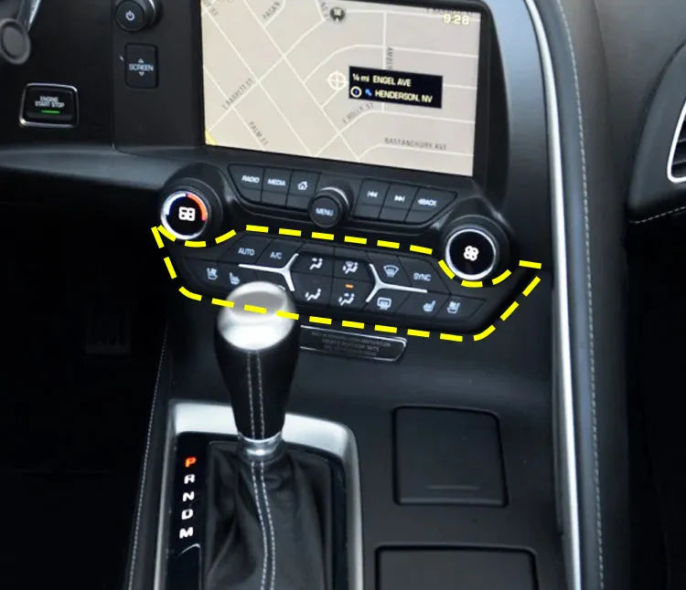 Carbon Fiber ineterior Volume Button Trim Frame - Chevrolet Corvette C7 Z06