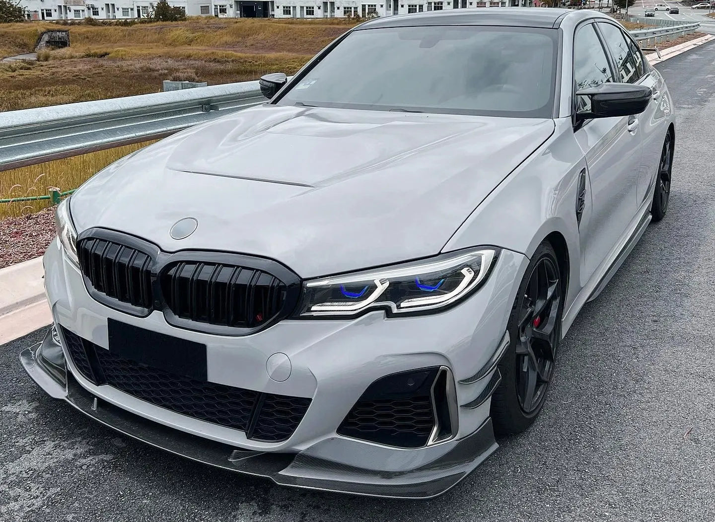 Carbon Fiber C Style Front Splitter Lip - BMW 3 Series G20 G28 Pre Lci