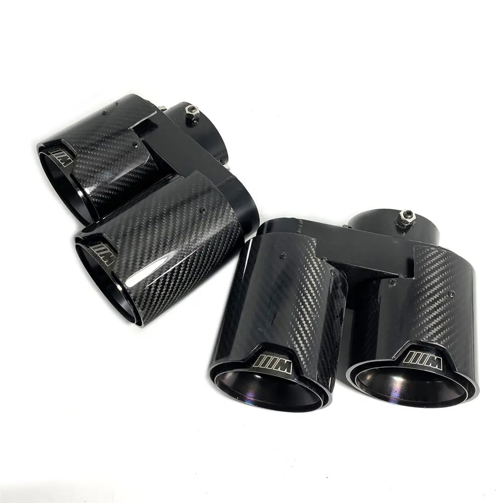 Carbon Fiber Quad Style Exhaust Tips - BMW G05 X5 G06 X6 G07 X7 2019+