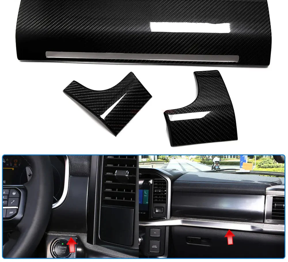 Carbon Fiber Passenger Dash Trim Set - Ford F150 Raptor 2021-2023