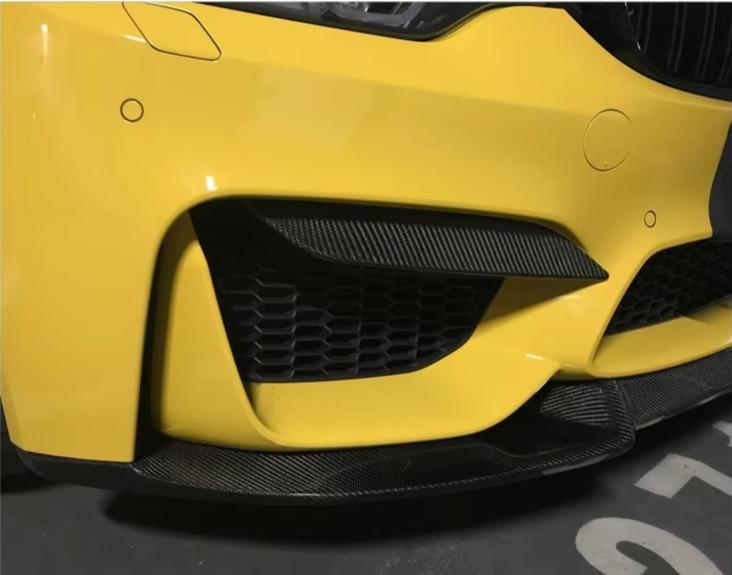 Dry Carbon Fiber Front Upper Splitters Fang - BMW F80 M3 & F82 / F83 M4