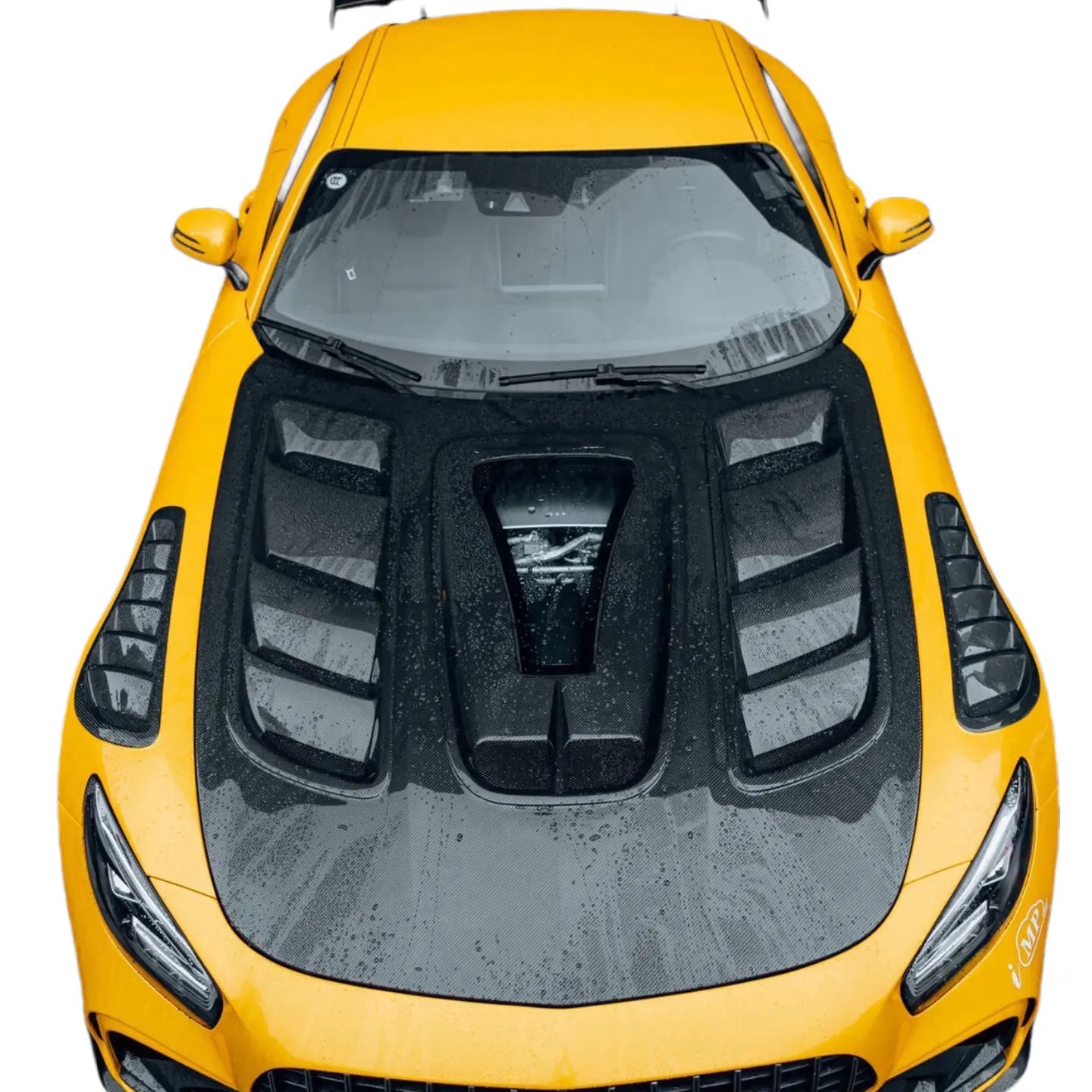 Carbon Fiber Vented Hood W/ Transparent Window V2 - Mercedes GT/GTR/GTS/GTC