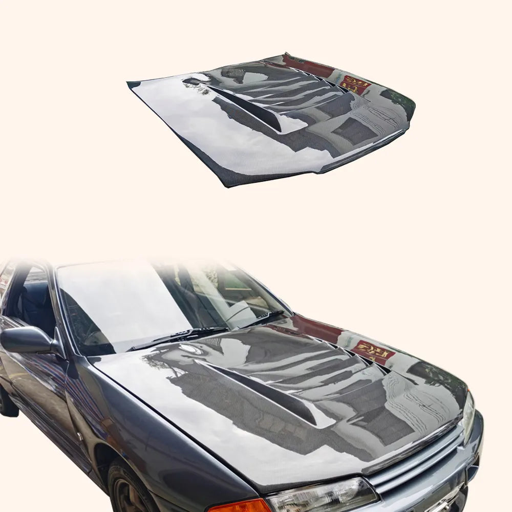 Carbon Fiber Vented Front hood Bonnet - Nissan Skyline R32 GTR 89-93