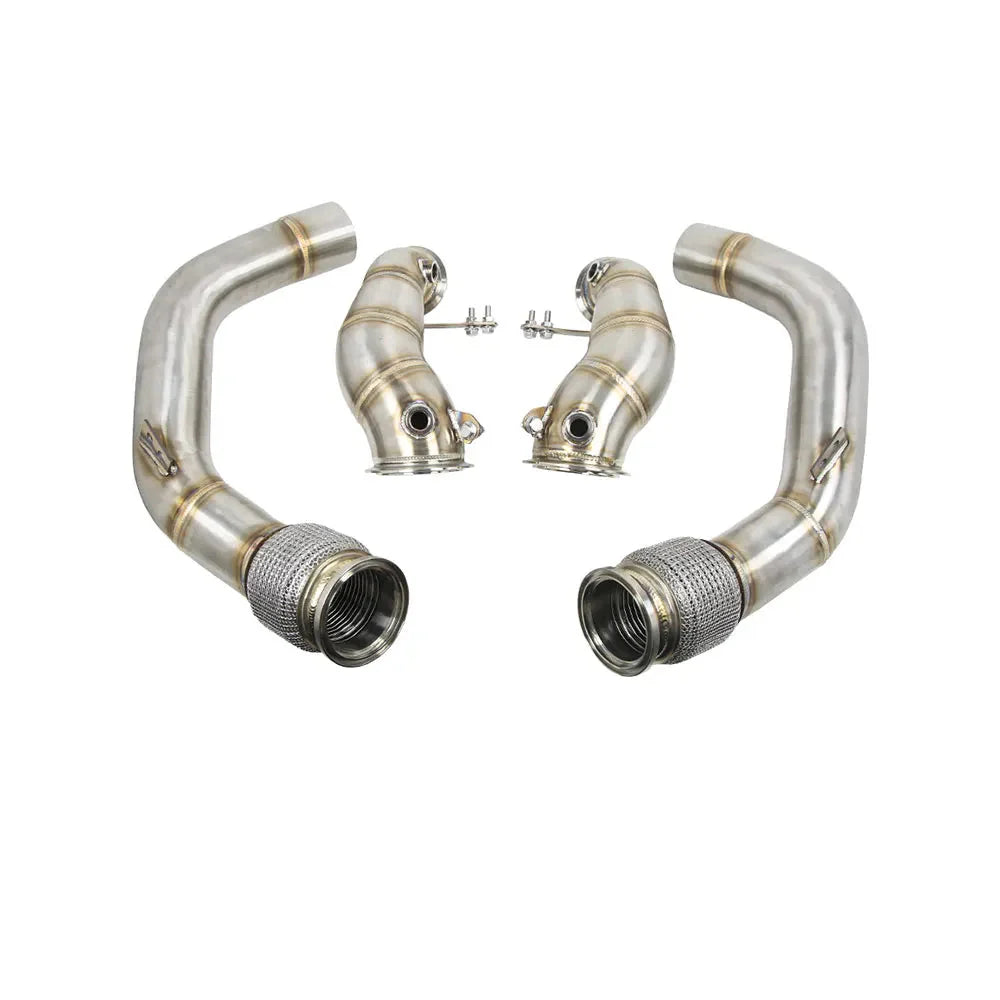 Race Exhaust Downpipes & Front Mount Intake Cold air Intake System - BMW F90 G90 M5 F92 M8 S63 4.4.L V8