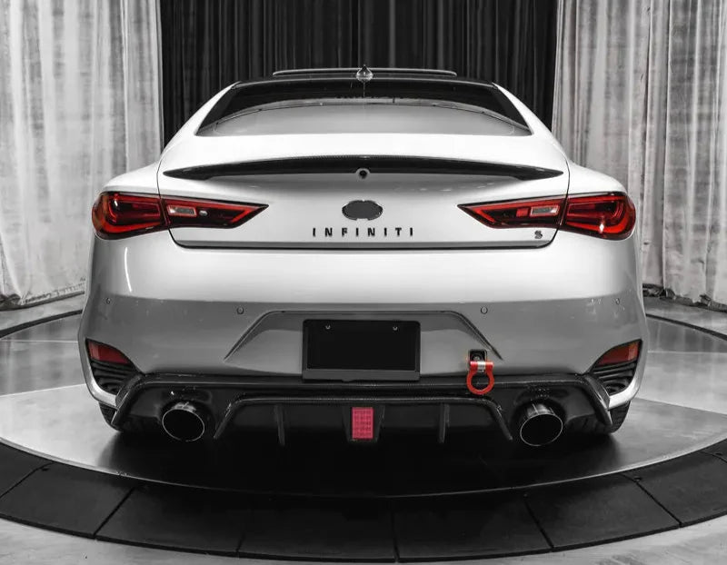 Carbon Fiber Rear Diffuser w/ LED Light - Infiniti Q60 2016-2022