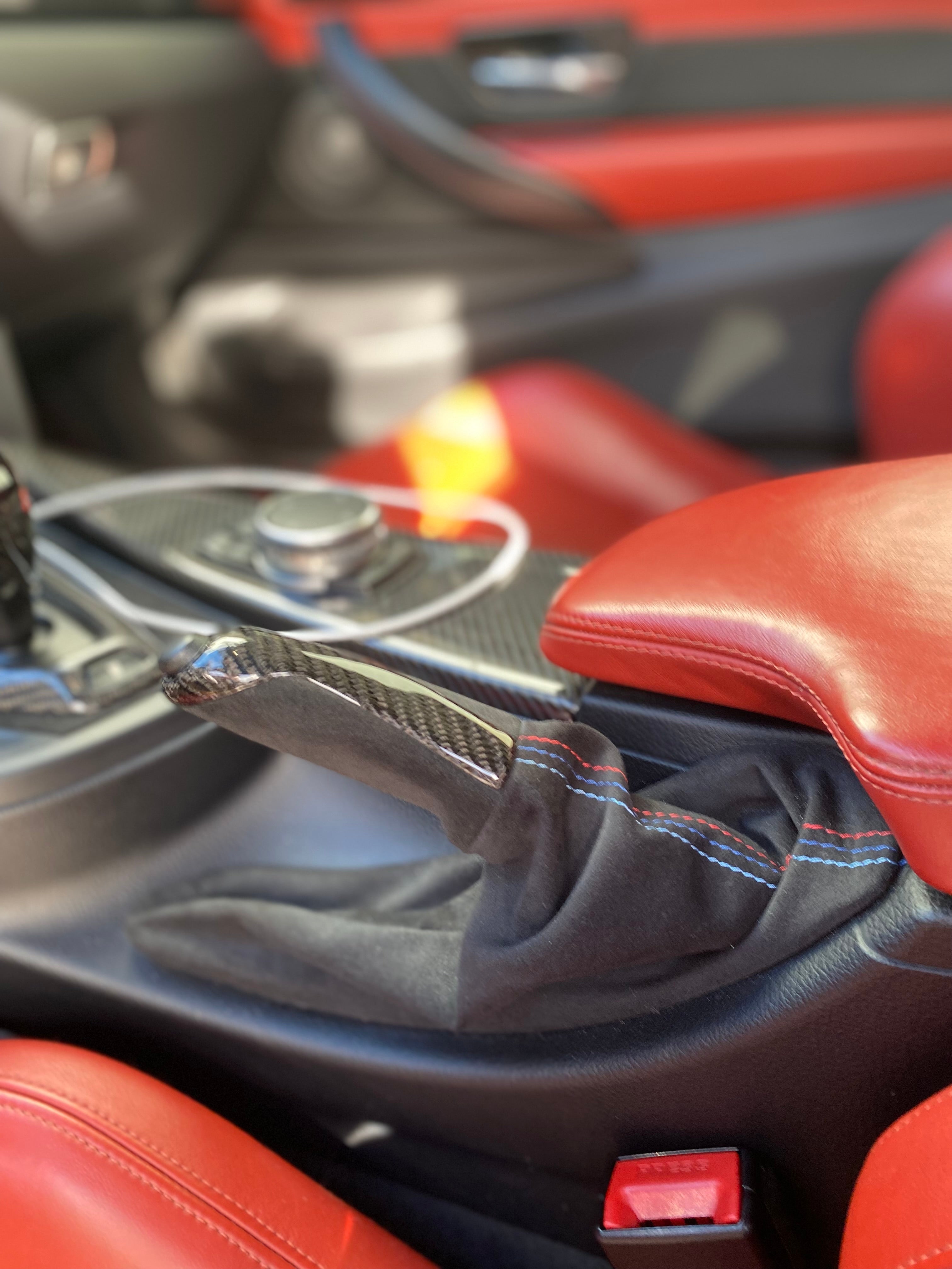 Carbon Fiber Alcantara E Brake Handle w/ Boot - BMW F Chassis