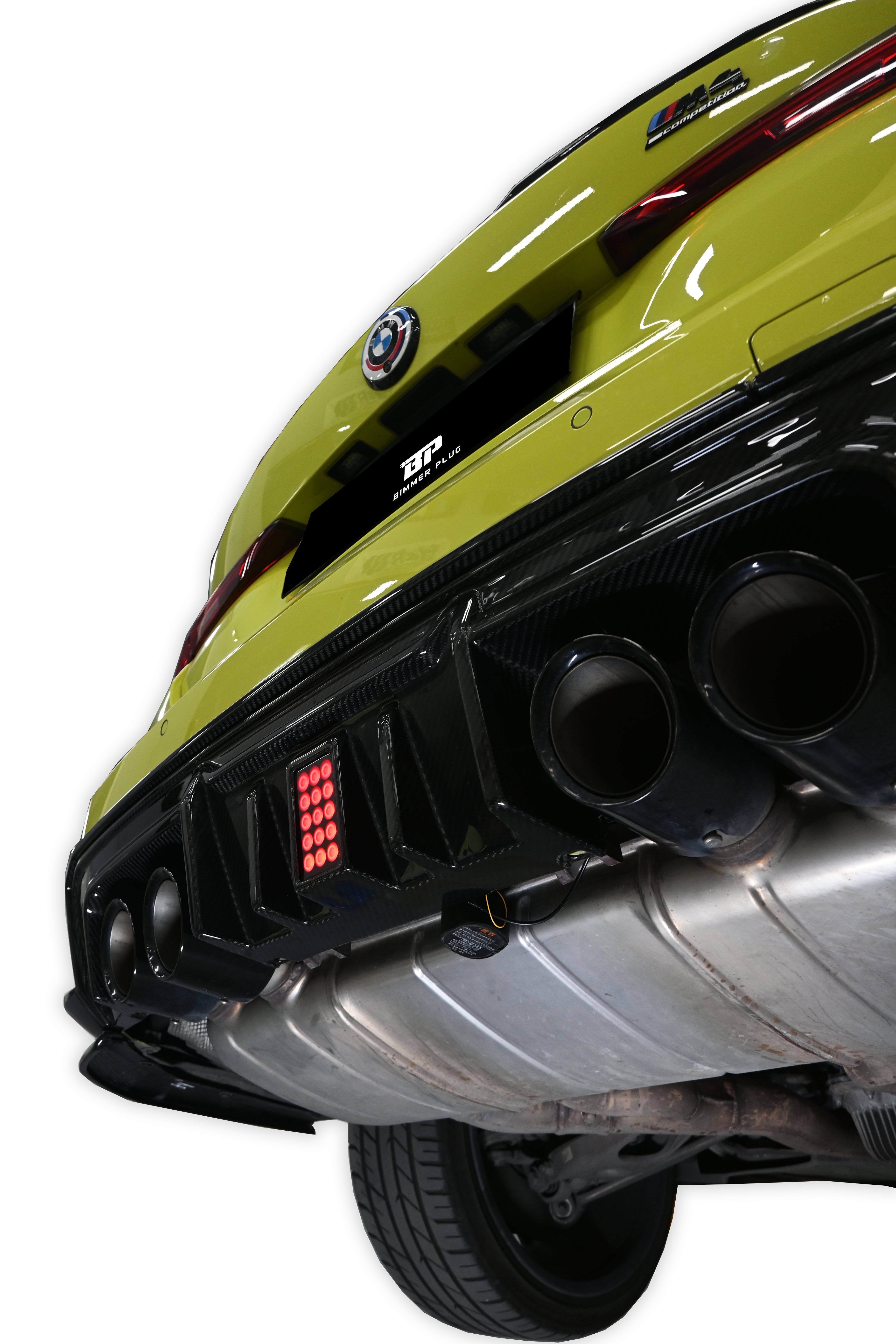 MHC Style Carbon Fiber Rear Diffuser with Break Light - BMW G80 M3 & G82/G83 M4