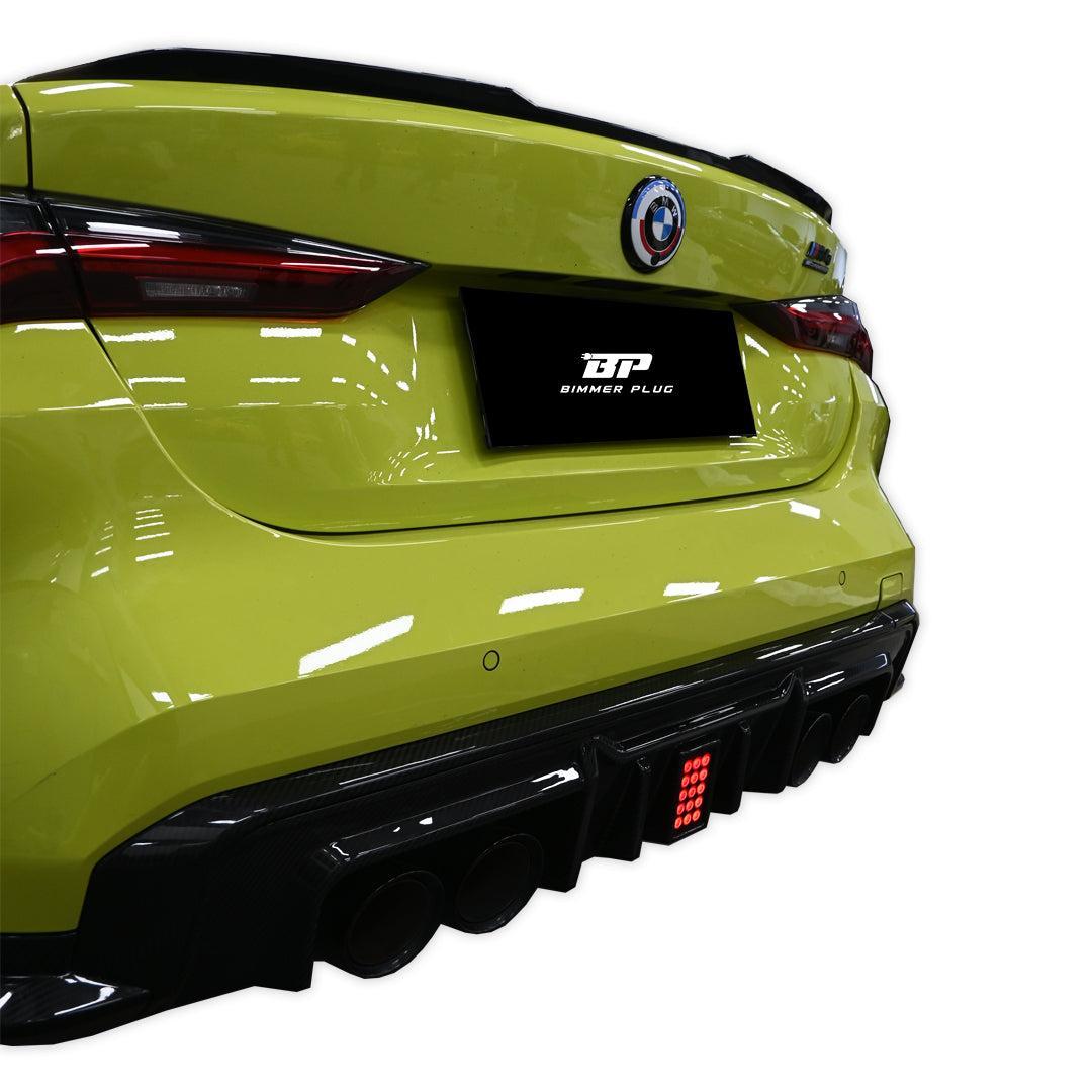 MHC Style Carbon Fiber Rear Diffuser with Break Light - BMW G80 M3 & G82/G83 M4