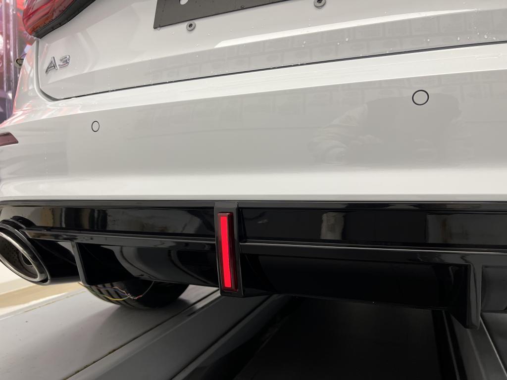 RS3 Style Gloss Black Rear Diffuser with Exhaust Tip - Audi S3 / A3