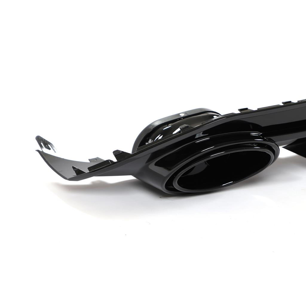 RS3 Style Gloss Black Rear Diffuser with Exhaust Tip - Audi S3 / A3