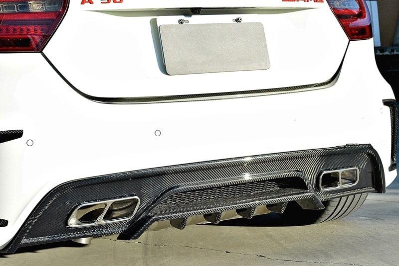 Revoz Style Carbon Fiber Rear Diffuser - Mercedes Benz W176 A45 AMG A-Class