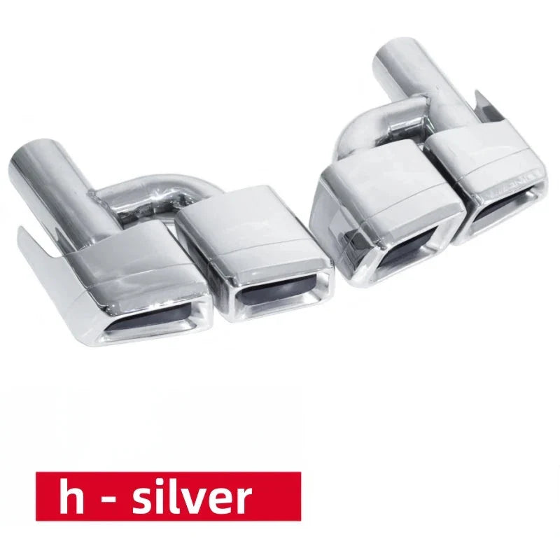 304 Stainless Steel Car Quad Exhaust Tip - Mercedes Benz W212 E63 W204