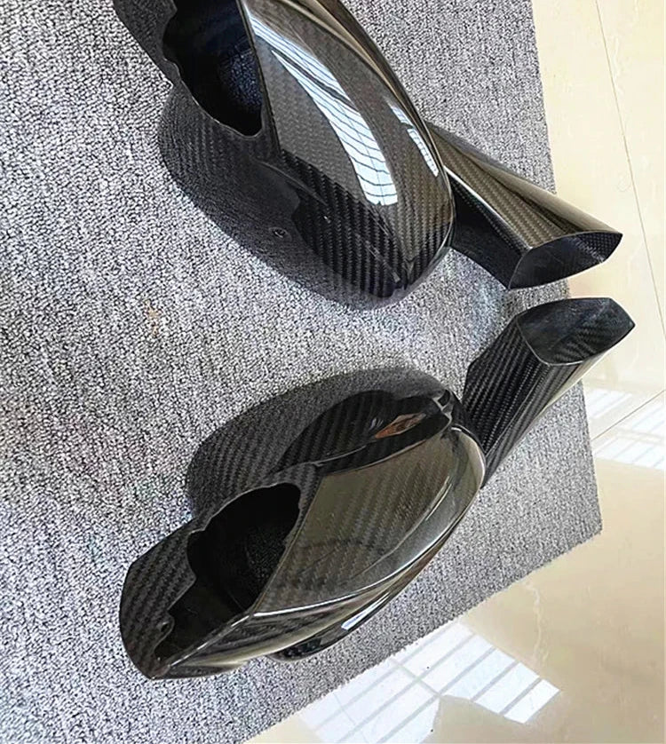 C Style Carbon Fiber Side Mirror Caps - Ferrari 488 GTB Spider