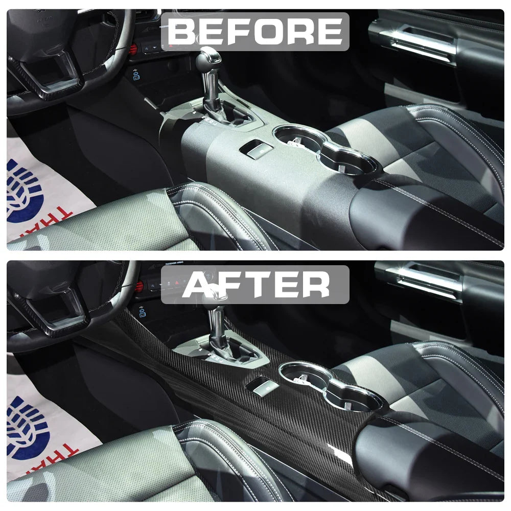 Carbon Fiber Center Console Trim - Ford Mustang 2024