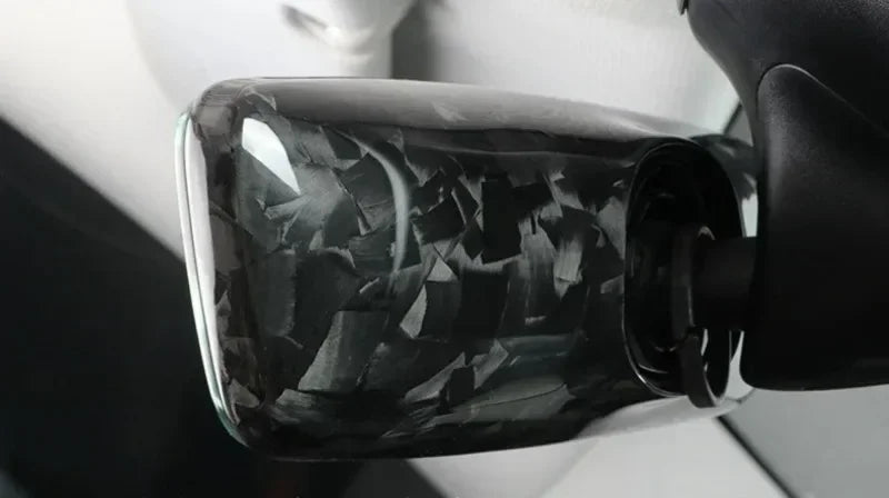 Carbon Fiber Rear Mirror Cover - 2024 Tesla Model Y/3 High Land