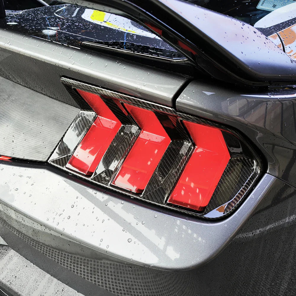 Dry Carbon Fiber Tail Light Trim - Ford Mustang 2024+