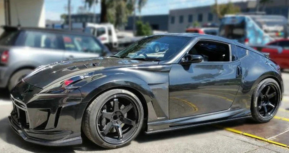Vrs Style Carbon Fiber Front Fenders Replacement Set - Nissan 370z Z34