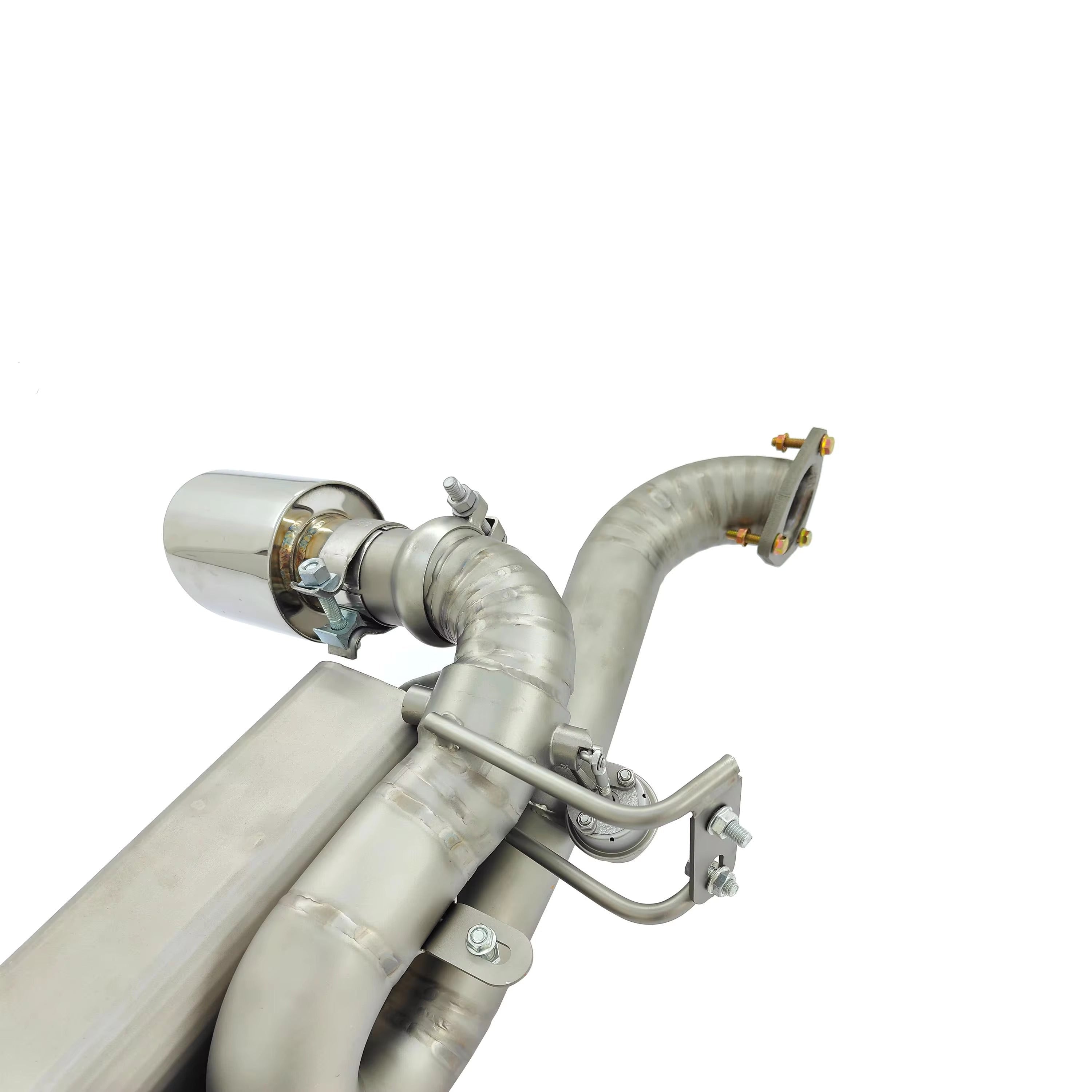 Titanium Valved Muffler Axle Back Exhaust System - Porsche Cayman 718 GT4 RS 4.0L