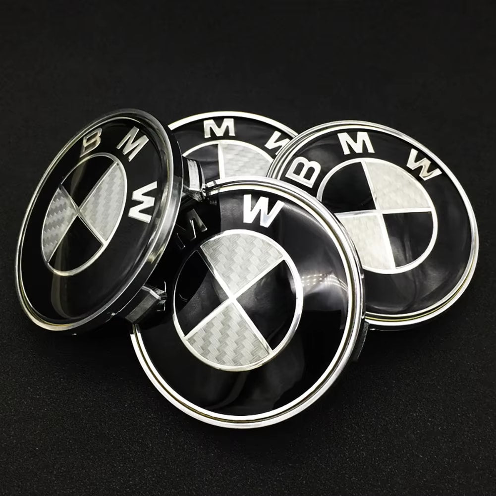 Black & White Carbon Fiber Emblem roundel Replacement Set - BMW F& E Chassis