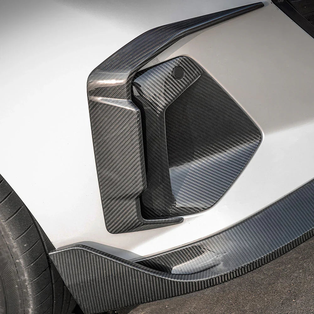 Prepreg Carbon Fiber Front Bumper Fog Side Vent Trim - BMW 5 Series G60