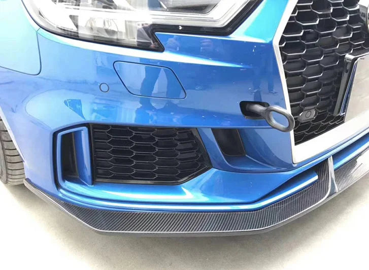 Carbon Fiber Front Bumper Lip For Audi RS3 8V
