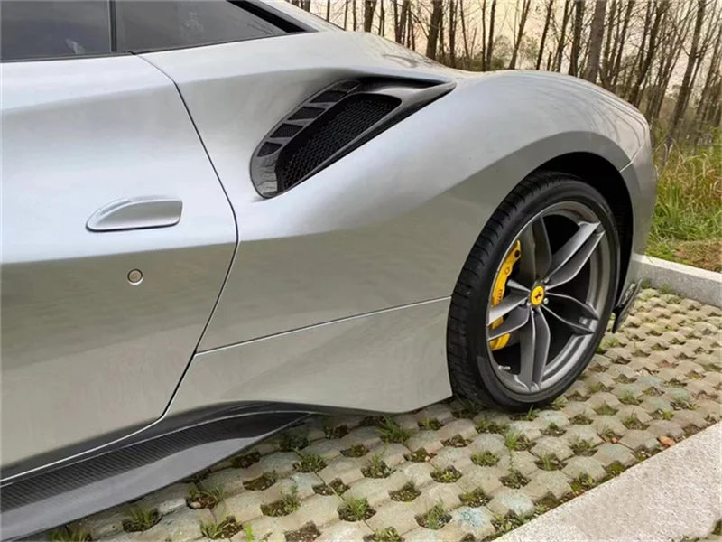 P Style Carbon Fiber Side Airvent Replacement - Ferrari 488 GTB Spider