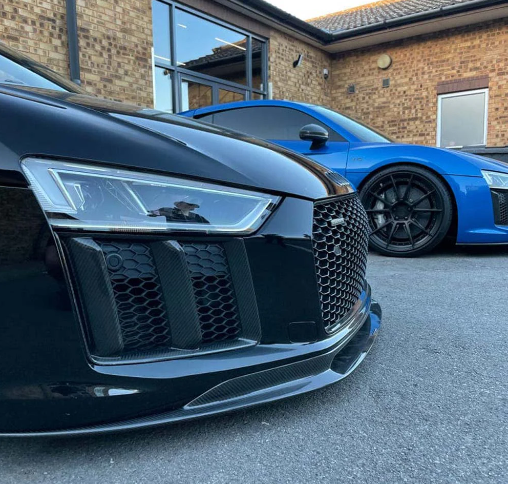 V Style Carbon Fiber Front Lip - Audi R8 V10 Gen 2