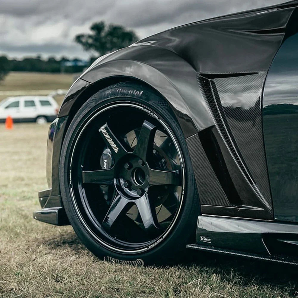 Vrs Style Carbon Fiber Front Fenders Replacement Set - Nissan 370z Z34
