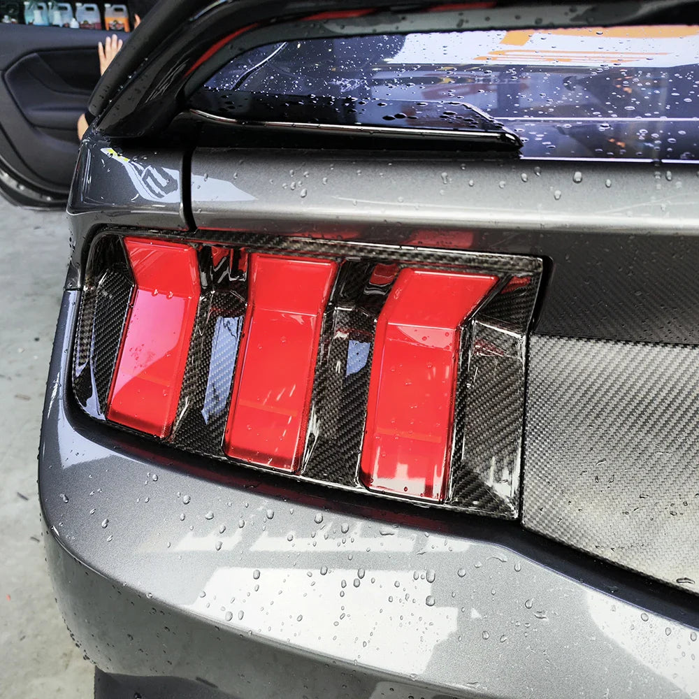 Dry Carbon Fiber Tail Light Trim - Ford Mustang 2024+