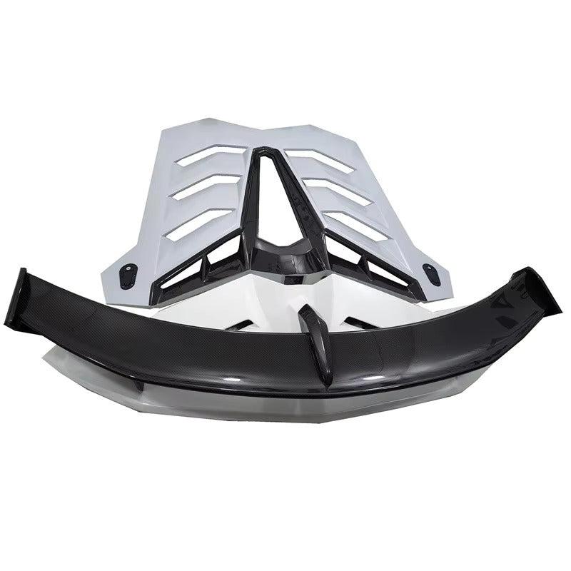 SVJ Style Carbon Fiber Wing And Rear Engine Lid - Lamborghini Aventador LP700 LP720 LP740 LP750 Coupe
