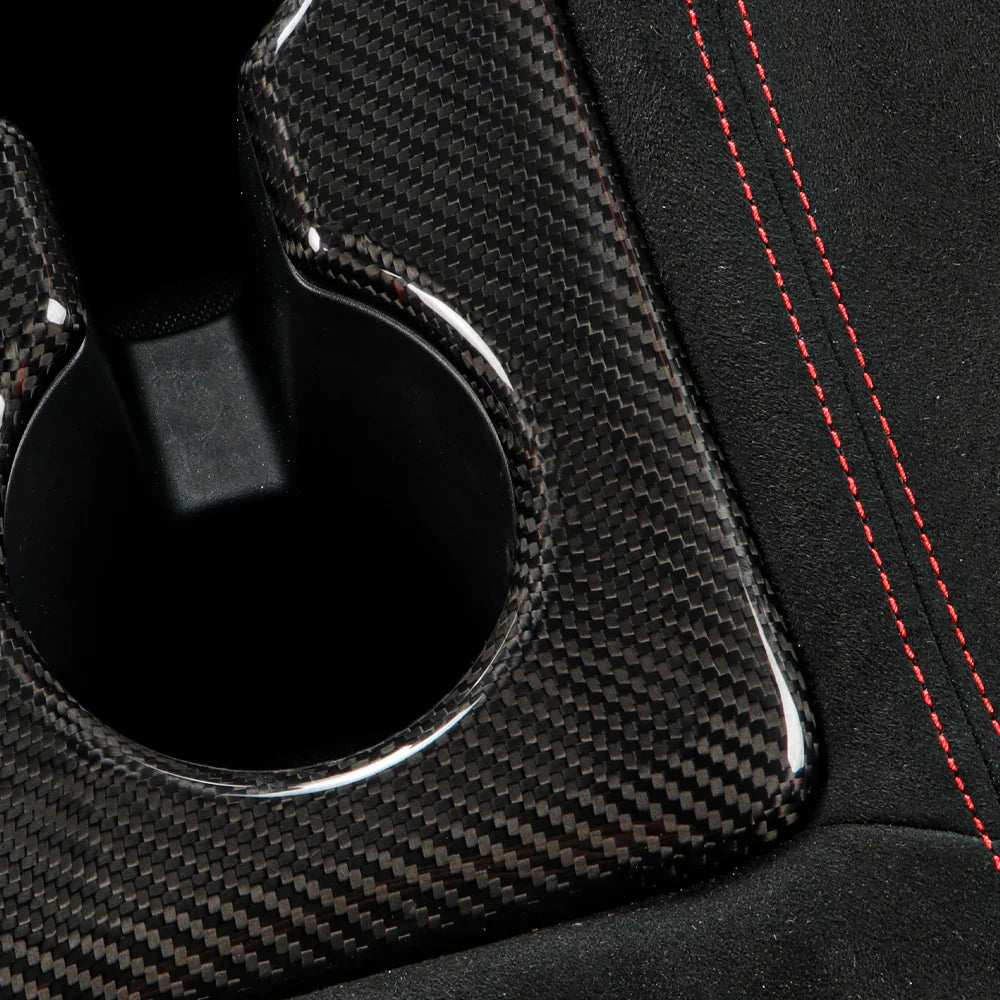 Carbon Fiber Rear Cup Holder Cover - Honda Civic Type R FL5