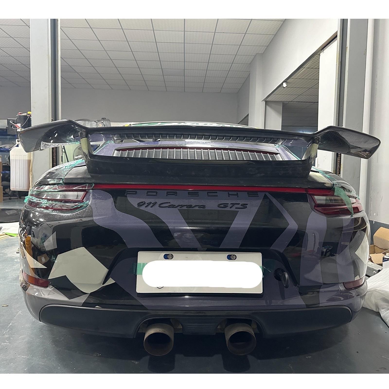 Prepreg Carbon Fiber Rear Wing W/ FRP Base - Porsche 911 992 2019+