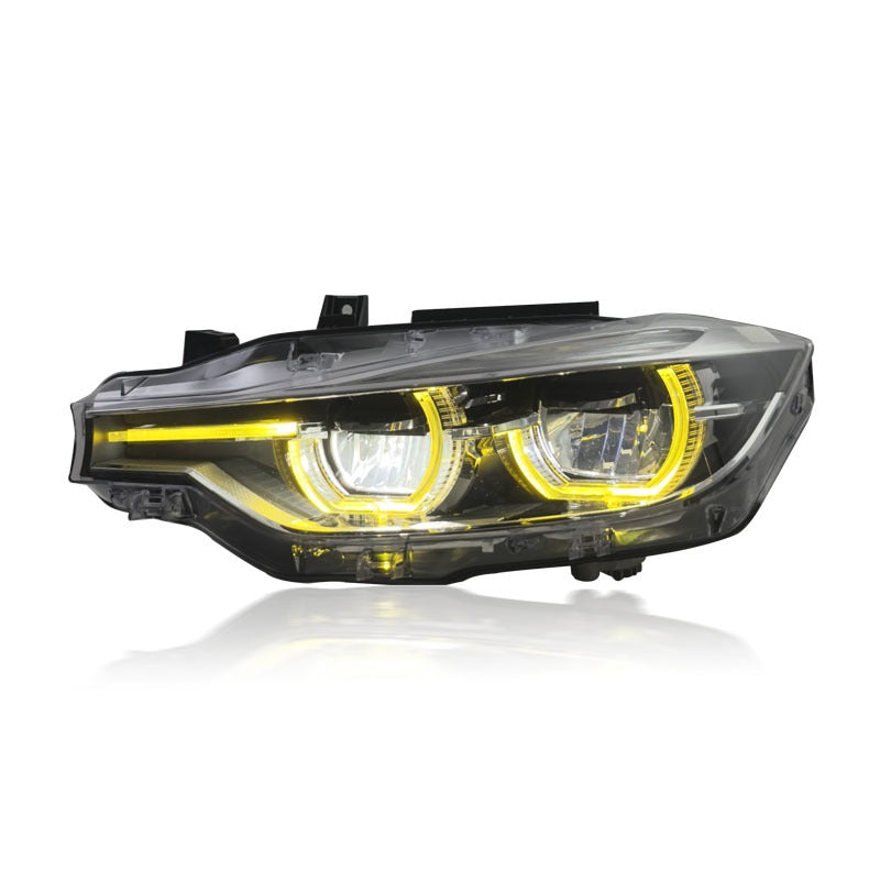 BMW F30 3 series Yellow/White Switchable LCI Style V2 Headlights - BMW F30 3 series / F35