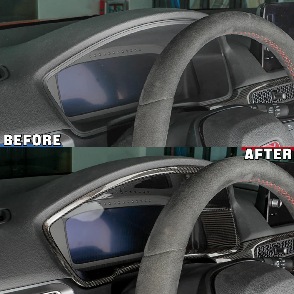 Carbon Fiber Instrument Panel Frame Cover Trim - Honda Civic Type R FL5