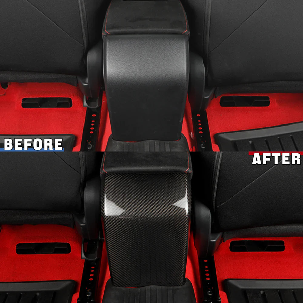 Carbon Fiber Armrest Rear Kick Protection Cover Trim - Honda Civic 11th Gen Type R FL5