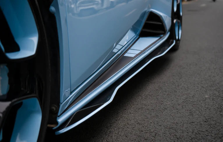 Paktechz Prepreg Dry Carbon Fiber Side Skirts Set - Lamborghini Huracan EVO