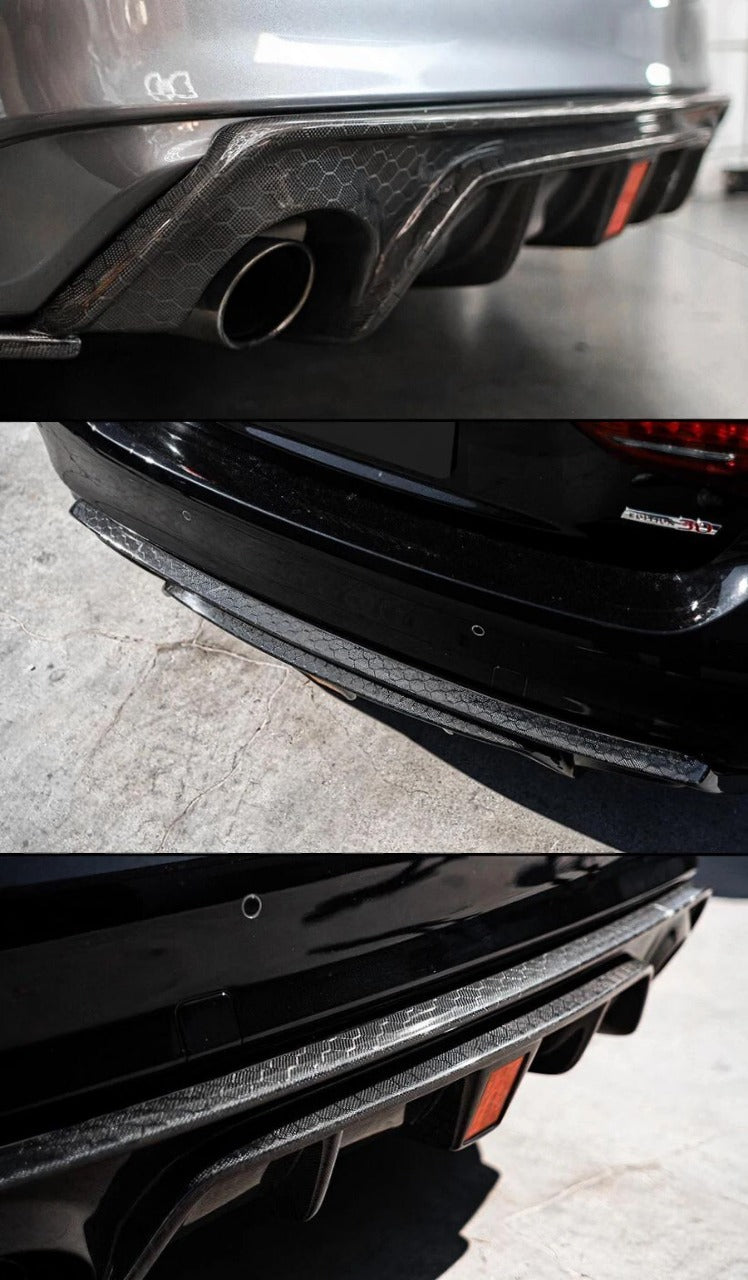 Carbon Fiber Rear Diffuser W/ LED - Infiniti Q50 Q50S 2014-Present