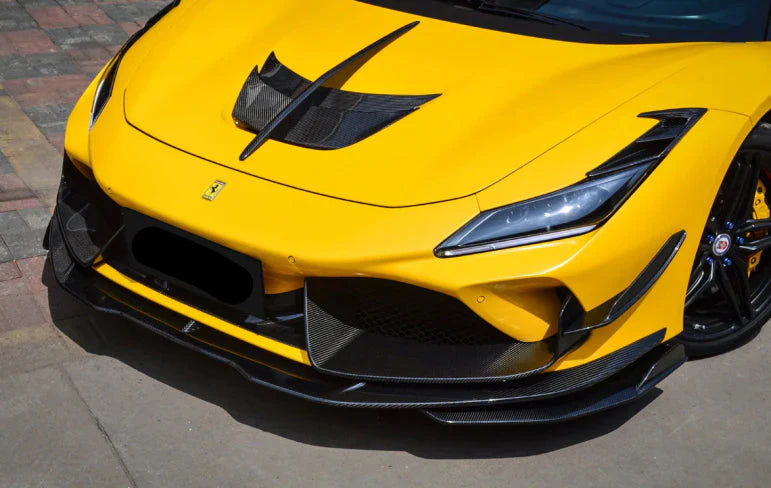 Paktechz Prepreg Carbon Fiber Front Fender Vent Trims - Ferrari F8
