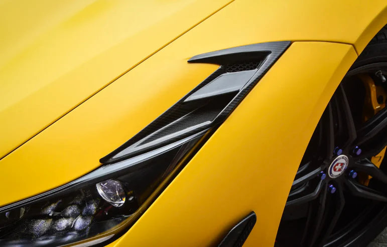 Paktechz Prepreg Carbon Fiber Front Fender Vent Trims - Ferrari F8