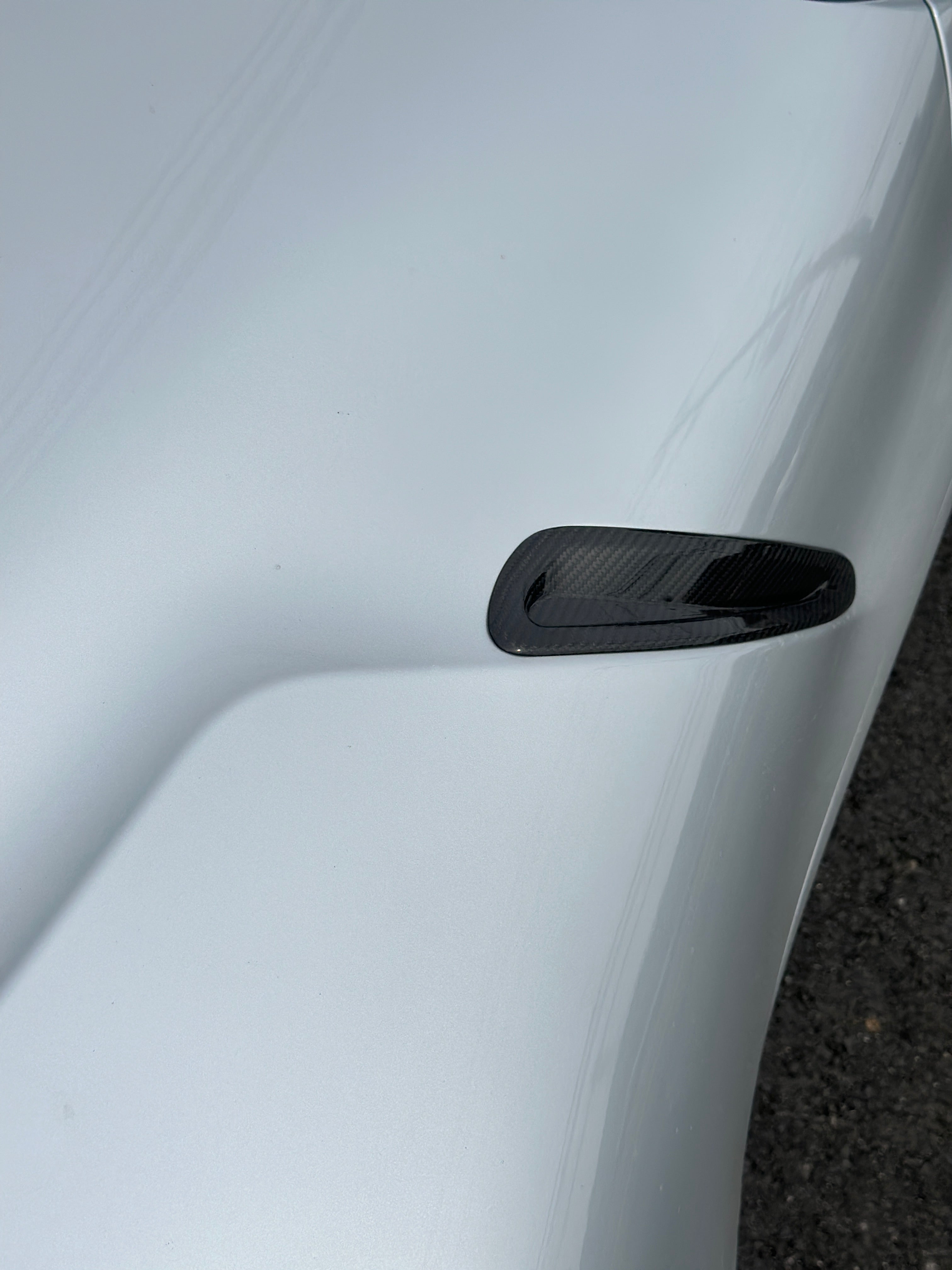 Carbon Fiber Hood Vent Scoop Trims - Toyota A90 Supra