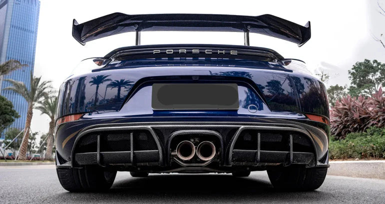 Prepreg Carbon Fiber Rear Wing - Porsche 718 Boxster 2016 - 2024
