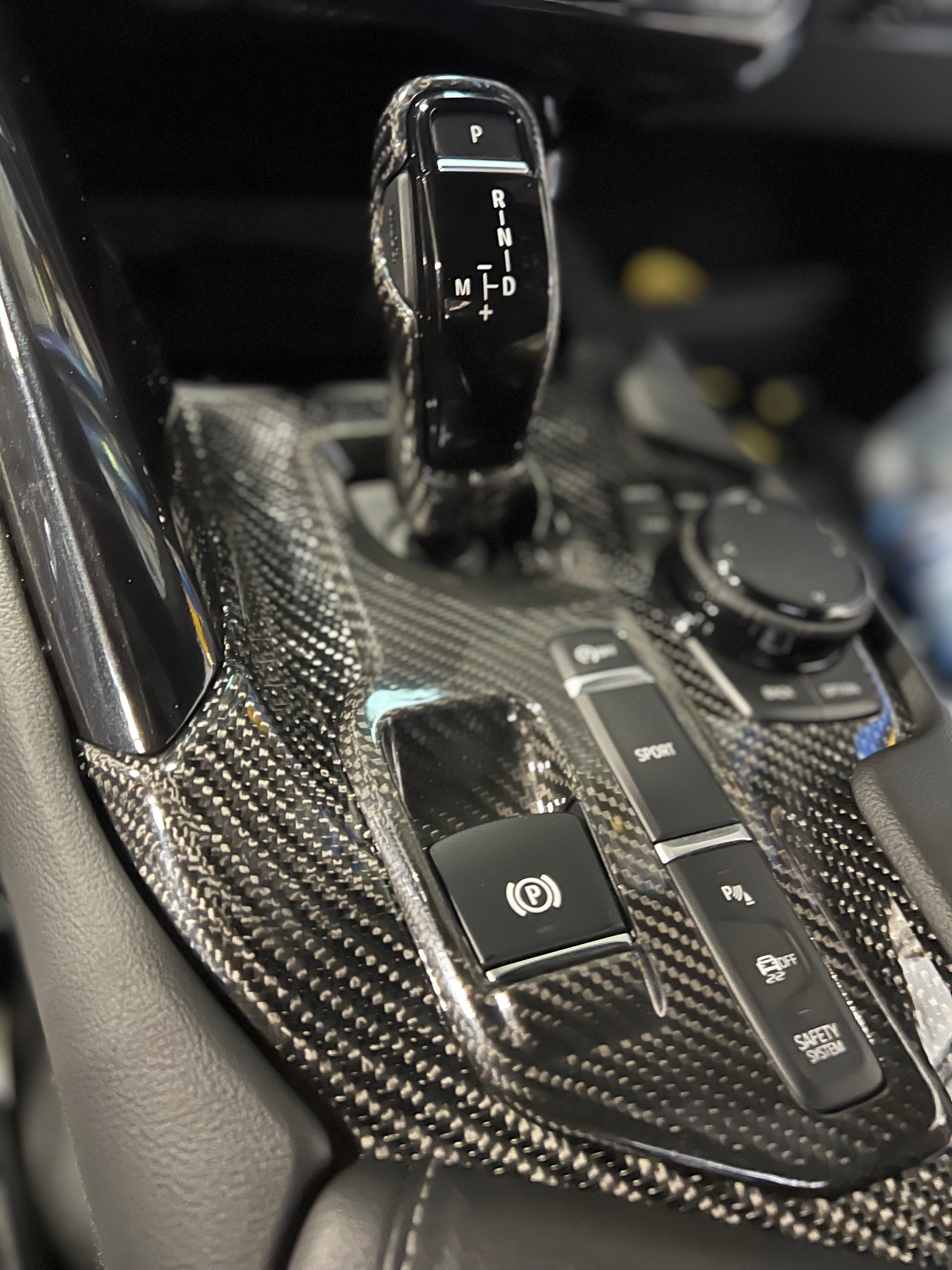 Toyota Supra MK5 Carbon Fiber Center Console Trim