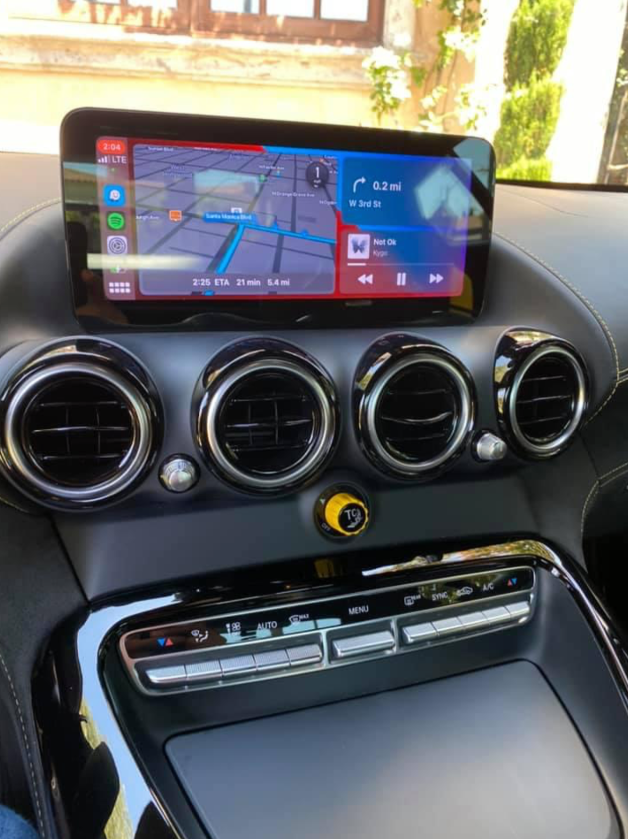Mercedes AMG GT Apple Car Play Screen Upgrade